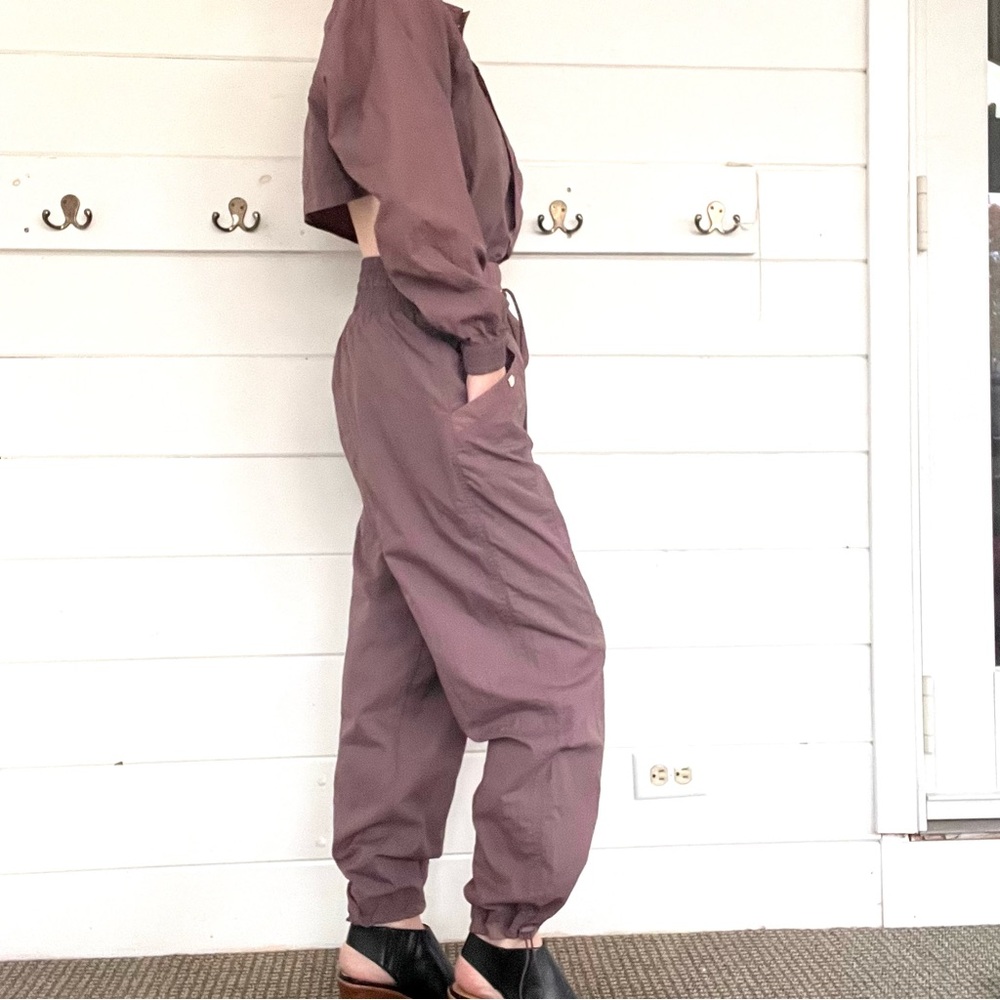 Athleta x Alicia Keys Plum/ Mauve Windbreaker Jumpsuit. Size 8. 